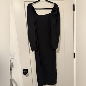 Elegant Black Long Sleeve Dress